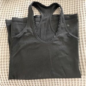 Lululemon Cool Racer Back with silk ruffle trim